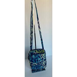 Vera Bradley Katalina Blues Quilted Mini Hipster Crossbody Organizer Purse Bag